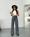 Kadın Wide Leg Jean - %100 Pamuk Bohem Tarz Bol Paça Pantolon