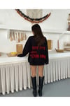 Kadın YILDIZ Oversize Triko Kazak - Yumuşak Dokulu Bisiklet Yaka