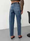 Kadın Yüksek Bel Bacak Boyu Uzatan Dökümlü Wide Leg Kot Pantolon