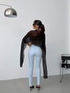 Kadın Yüksek Bel Düğme Detaylı Skinny Jean - Paçası Yırtmaçlı Dar Pantolon Kesim