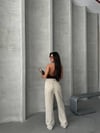 Kadın Yüksek Bel Geniş Paça Wide Leg Jean  Pantolon
