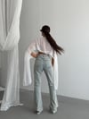Kadın Yüksek Bel Ispanyol Paça Bootcut Flare Jean Pantolon