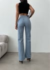 Kadın Yüksek Bel İspanyol Paça Jean Pantolon