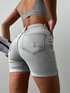 Kadın Yüksek Bel Püsküllü Denim Bermuda Şort