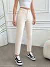 Kadın Yüksek Bel Straight Fit Jean Pantolon