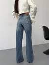 Kadın Yüksek Bel Wide Leg Bol Paça Jean Pantolon