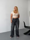 Kadın Yüksek Bel Wide Leg Bol Paça Jean Pantolon