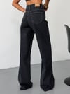 Kadın Yüksek Bel Wide Leg Düz Kesim Bol Paça Jean Pantolon
