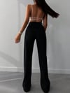 Kadın Yüksek Bel Wide Leg Jean Pantolon Düz Bol Paça Kot Pantolon