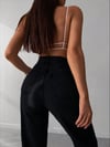Kadın Yüksek Bel Wide Leg Jean Pantolon Düz Bol Paça Kot Pantolon