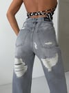 Kadın Yüksek Bel Wide Leg Jean Pantolon - %100 Pamuk  Denim