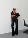 Kadın Yüksek Bel Wide Leg Jean Pantolon Düz Kesim Bol Paça Denim