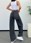 Kadın Yüksek Bel Yıpratmalı Salaş Denim Pantolon