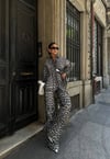 Premium Keten Takım Oversize Gömlek Geniş Paça Pantolon