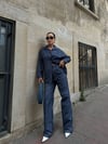 üksek Bel Rahat Kesim Gömlek Pantolon Kombin Takım