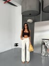 Yırtık Detaylı Straight Fit Jean Pantolon Yüksek Bel Kadın Pantolon