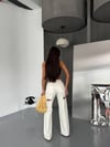 Yırtık Detaylı Straight Fit Jean Pantolon Yüksek Bel Kadın Pantolon