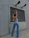 Yüksek Bel Düz Paça Mavi Jean