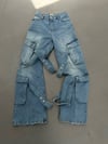 Yüksek Bel Geniş Paça Mavi Jean - Tasarım Kesim Salaş Denim Pantolon