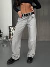 Yüksek Bel Wide Leg %100 Pamuk Kadın Jean Pantolon –  Bol Paça Denim