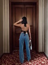 Yüksek Bel Yırtık Detaylı Wide Leg Kadın Jean Pantolon – Modern Kesim, Rahat Kalıp