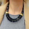 Siyah Gold Detay Kolye