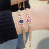 Vip Seri Xuping 18K Rose Lacivert Baget Taşlı Vintage Bileklik