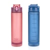 Deep Blue 850 ml & Claret Red 850 ml 2in1 Tritan Matara Seti