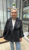 Apolet Detaylı Trenç | Siyah