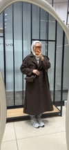 APOLET DETAYLI UZUN TRENÇ - KAHVERENGİ