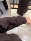 APOLET DETAYLI UZUN TRENÇ - KAHVERENGİ