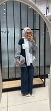 ASEL ASİMETRİK GÖMLEK - LACİVERT