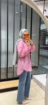 BELİ BAĞLAMALI BÜRÜMCÜK TUNİK - PEMBE