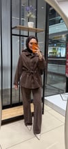 BELİ BAĞLAMALI GABARDİN CEKET