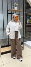 Beli Lastikli Pantolon | Vizon