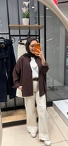 ÇİMALI KEMERLİ KOT PANTOLON-TAŞ
