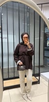 ÇİZGİLİ OVERSİZE SWEAT - KAHVE