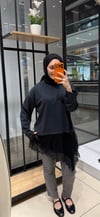 DANTELLİ TUNİK-SİYAH