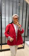 DORA ASTARLI OVERSİZE CEKET - KIRMIZI