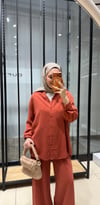 HAKİM YAKA GÖMLEK - KİREMİT