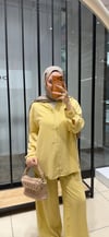 HAKİM YAKA GÖMLEK - SARI 