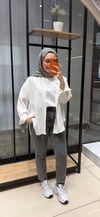 Kesik Paça Mom Pantolon | Taşlanmış Gri