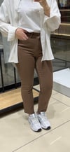Kesik Paça Mom Pantolon | Vizon