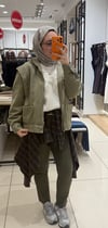 KESİK PAÇA MOM PANTOLON-YEŞİL
