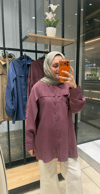 KOL PELERİN DETAYLI TUNİK-MÜRDÜM