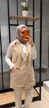 Kuşaklı Kruvaze Yaka Yelek | Taş