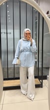 LAVİN BAĞLAMALI TUNİK - MAVİ