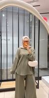 LİSA ŞERİT DETAYLI MODAL TAKIM - HAKİ