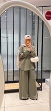 LİSA ŞERİT DETAYLI MODAL TAKIM - HAKİ