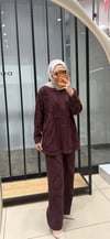 LORİEN NAKIŞLI TAKIM - BORDO